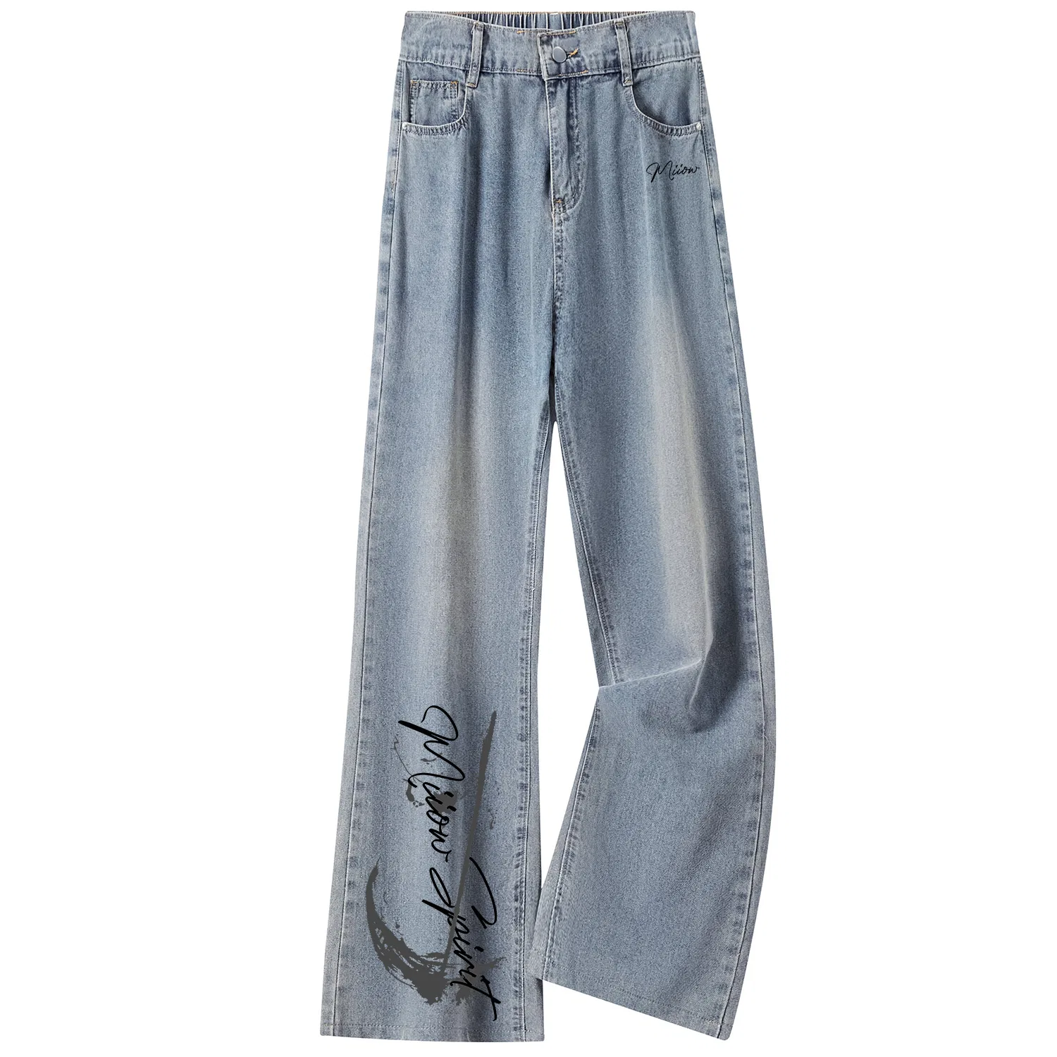 Детские джинсы клеш с завышенной талией Unisex Thin Flared Pants MIIOW — фото 3