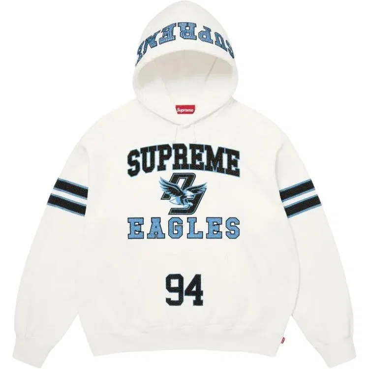 Свитшот Supreme с капюшоном, модель FW26, белый