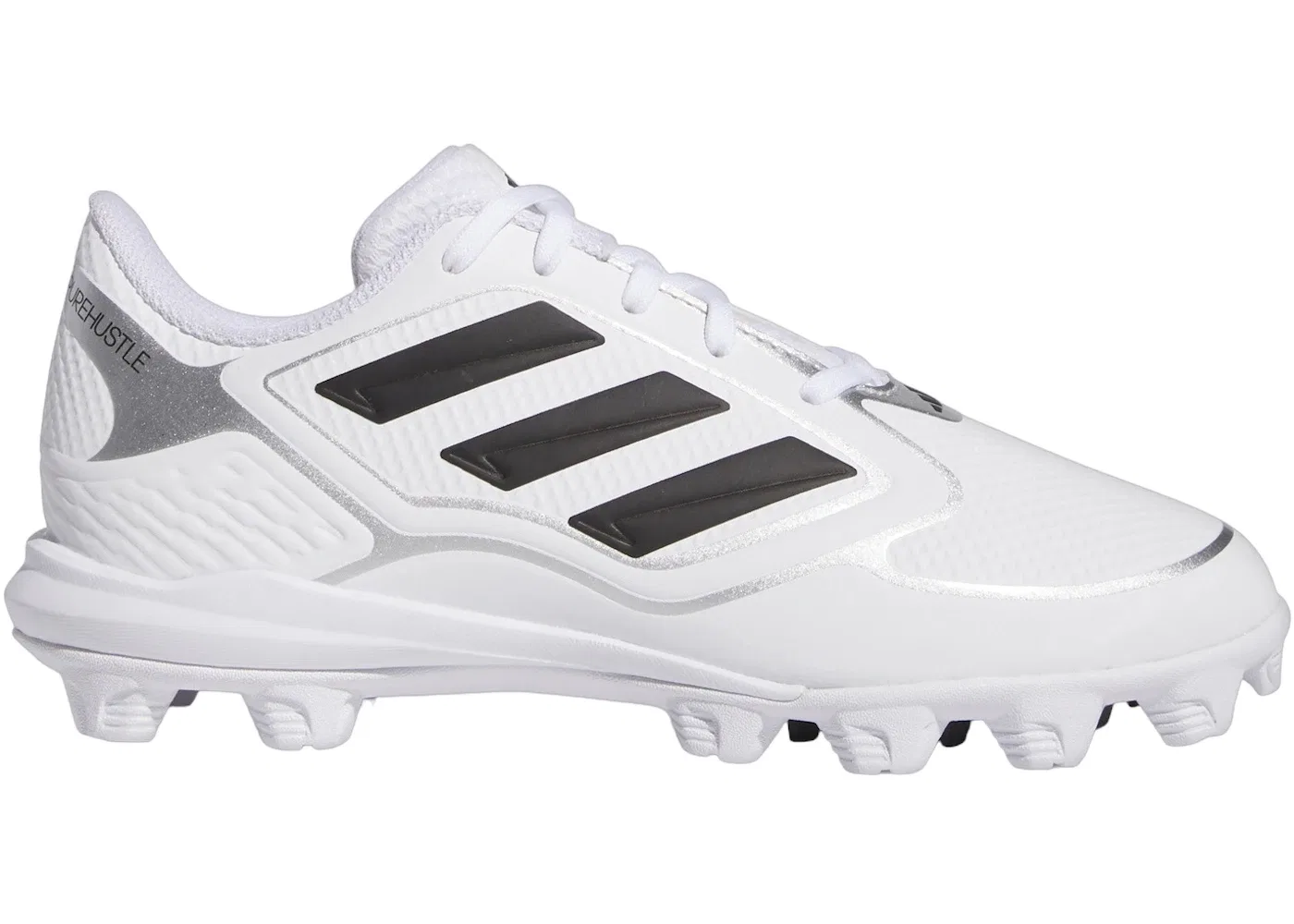 Детские кроссовки для мальчиков Adidas Purehustle 3 MD, Cloud White Core Black Silver Metallic