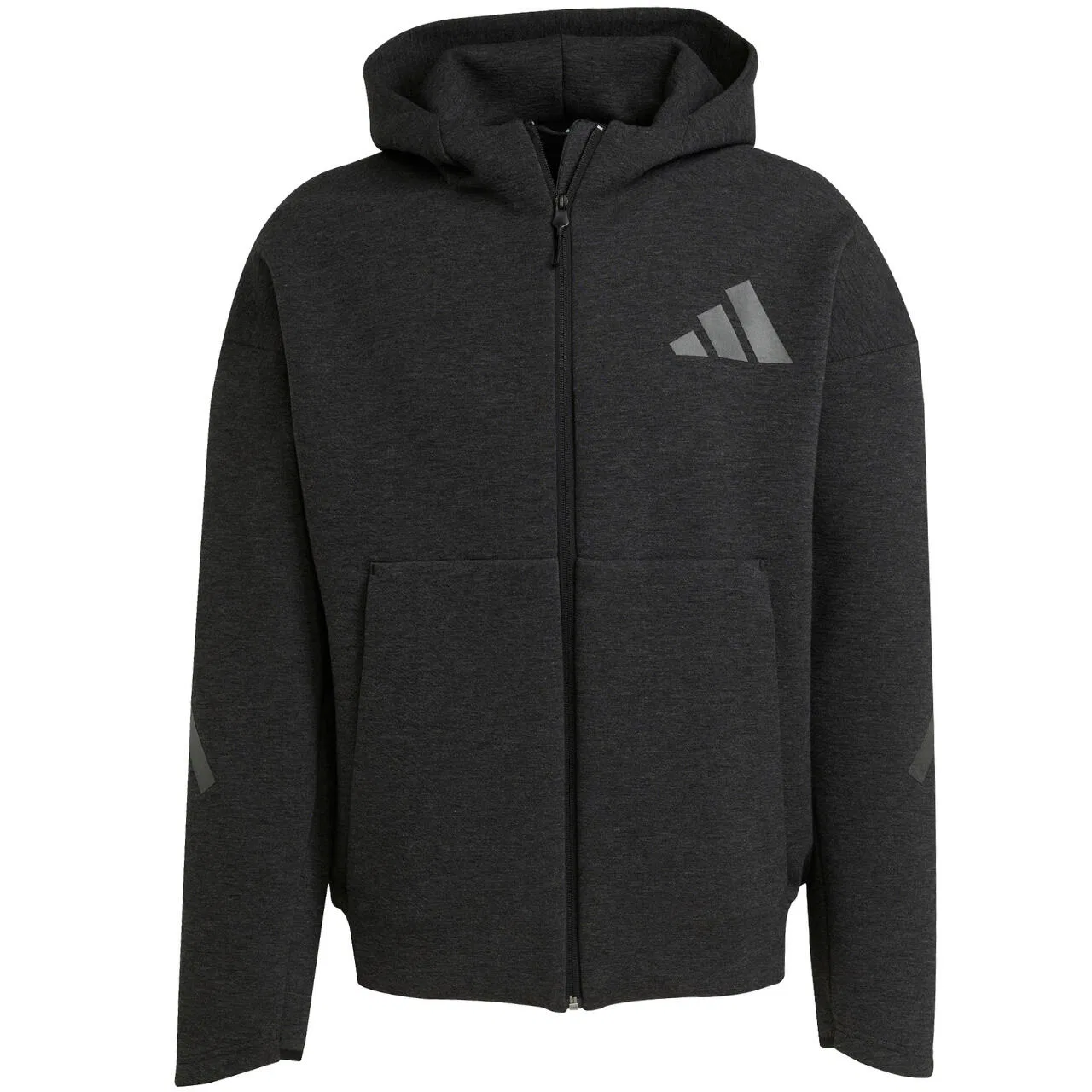 Мужской свитшот с капюшоном adidas Z.N.E. PR FZ, Grau / Schwarz — фото 2