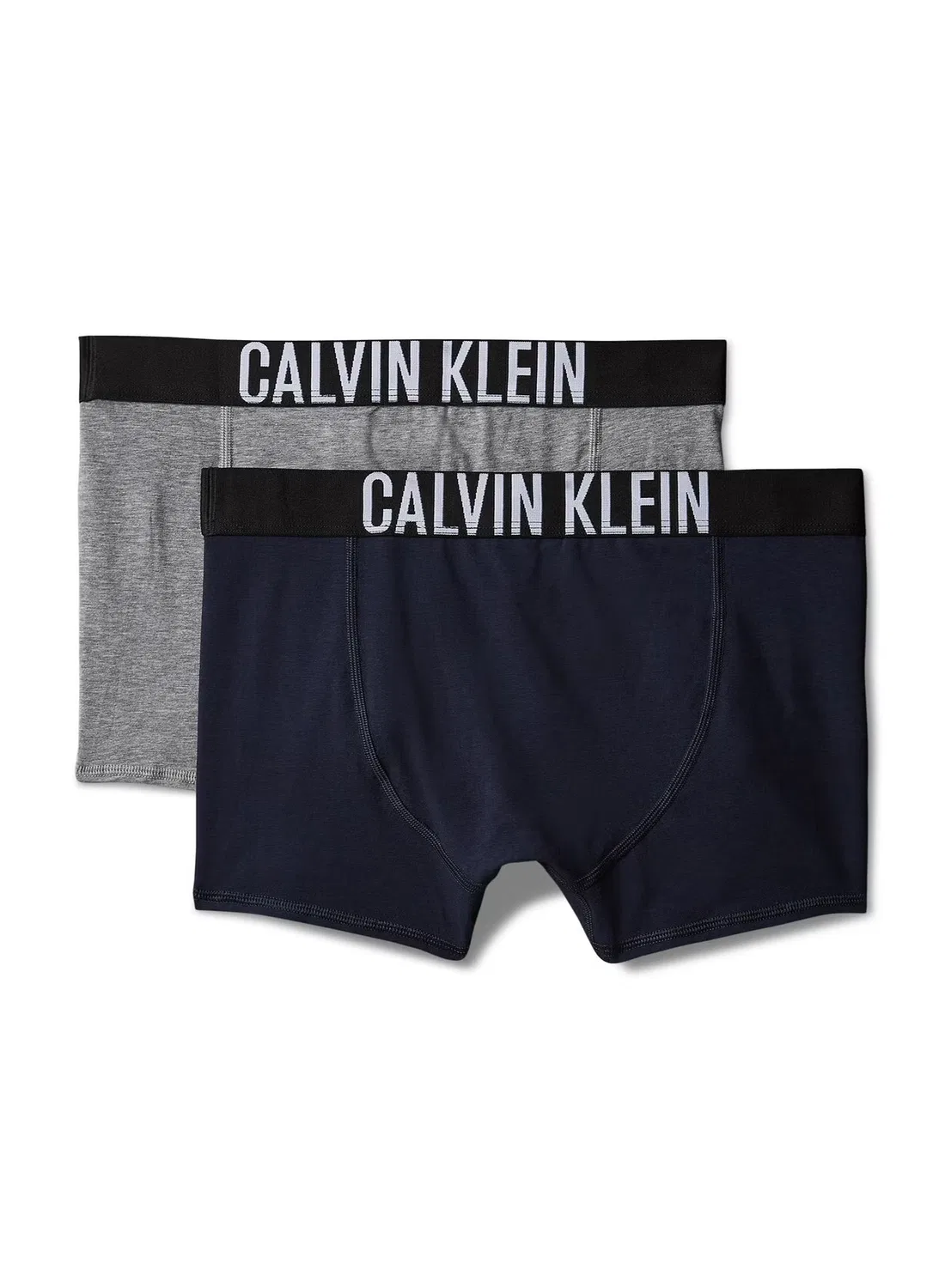 Трусы-боксеры детские хлопковые комплект 2 шт Intense Power Calvin Klein Jeans, серый — фото 2