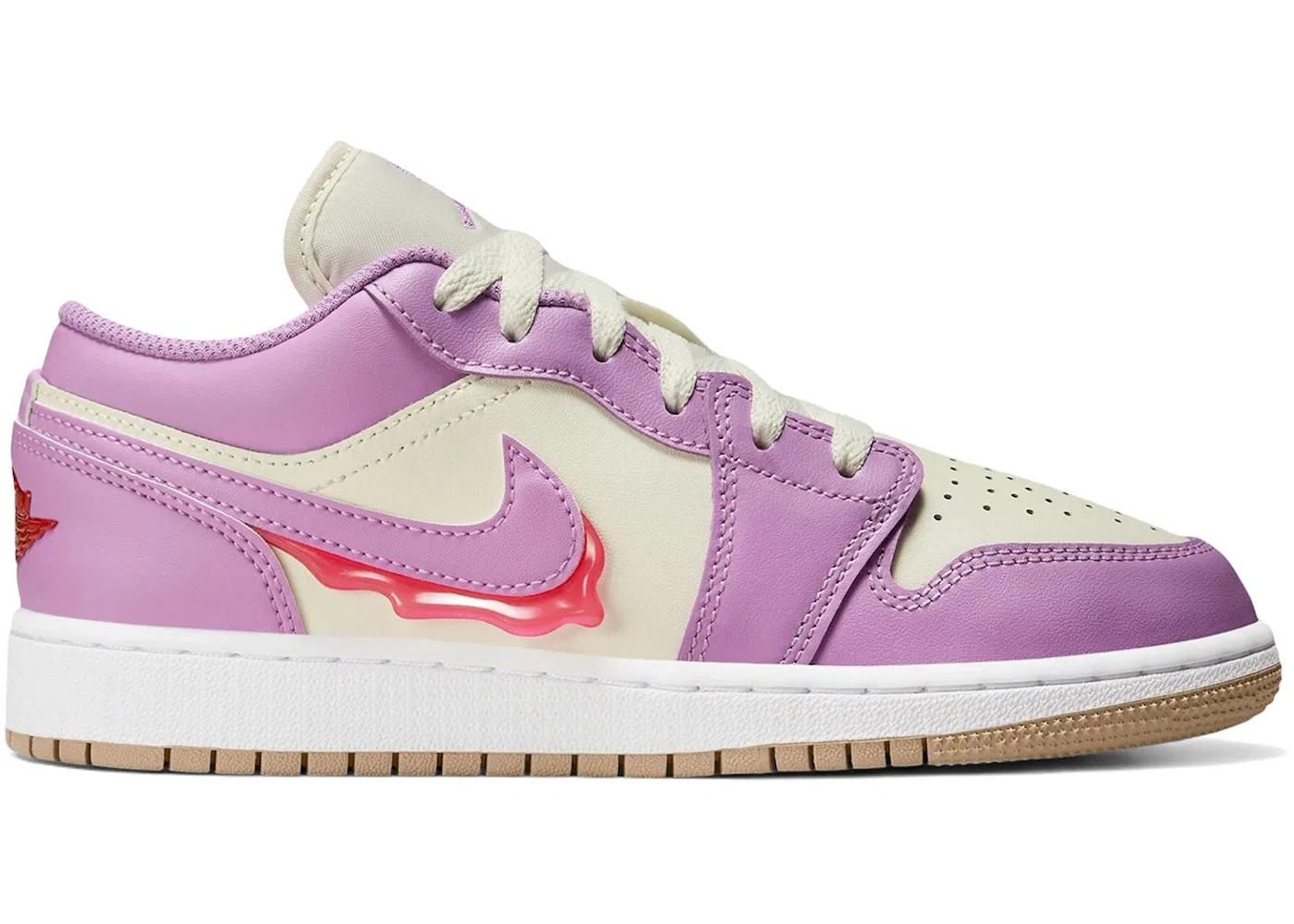Детские кроссовки Lifestyle Jordan 1 Low SE Jordan, Rush Fuchsia/Pale Ivory/Desert/Fusion Red