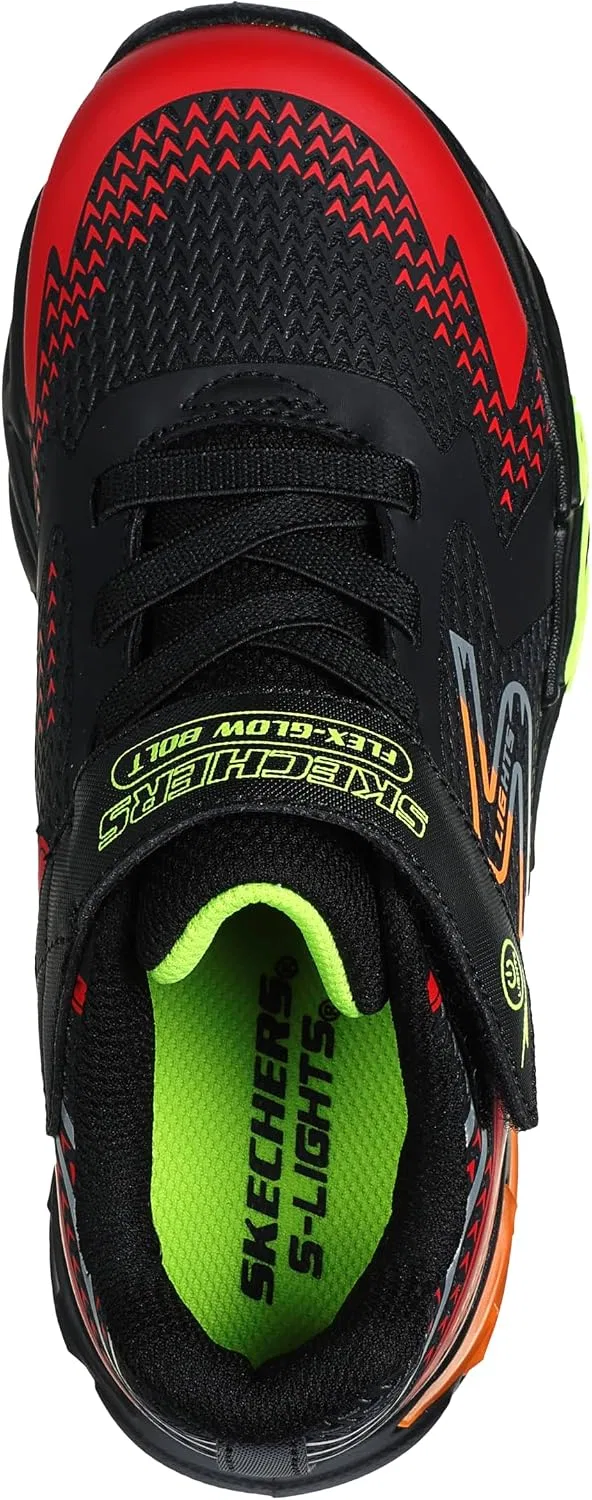 Детские кроссовки для мальчиков Flex-Glow Bolt Skechers, Black/Red — фото 3