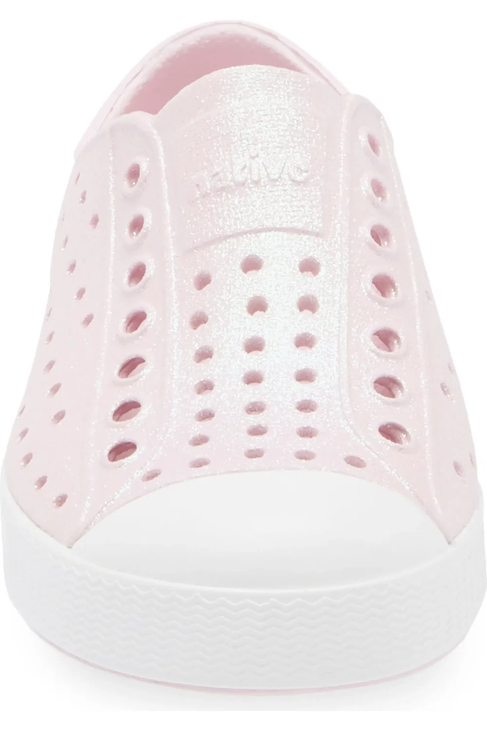 Кеды детские дышащие Jefferson Bling Slip-On Native Shoes, Barely Pink Bling/Shell White — фото 4