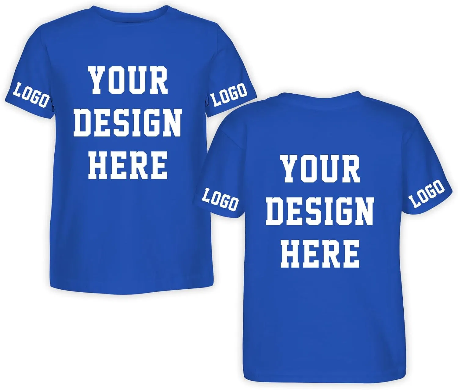 Унисекс футболка Regular Fit с кастомным дизайном, Royal Blue