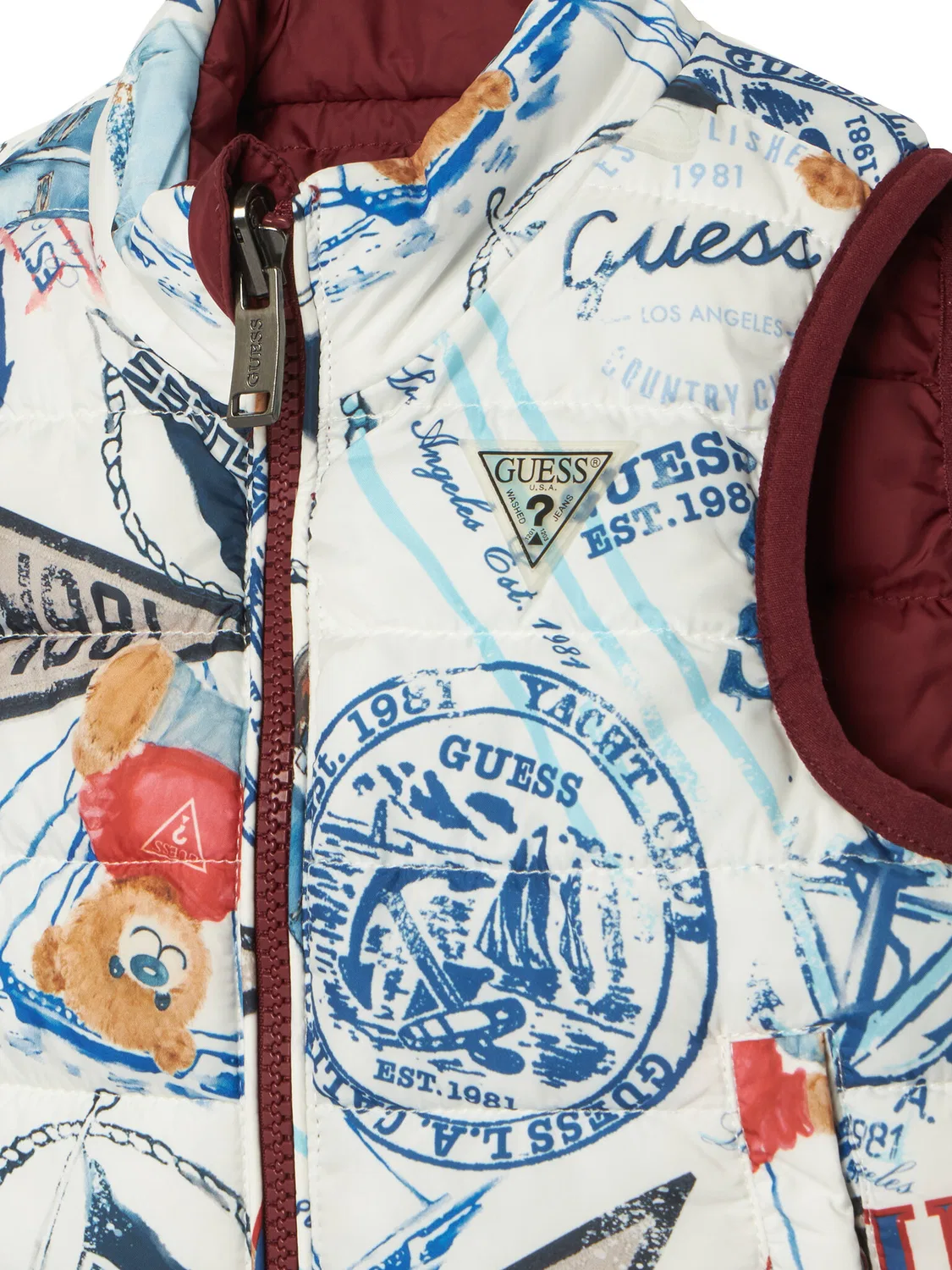 Жилет стандартного кроя для мальчика Guess, разноцветный — фото 3