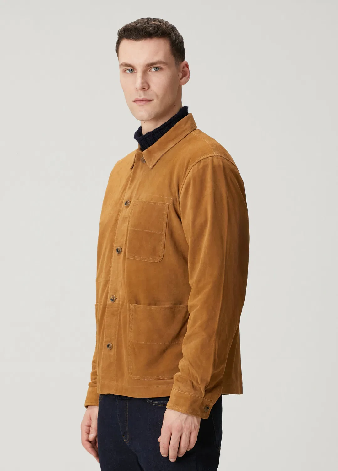 Куртка кожаная Polo Ralph Lauren, коричневый — фото 3