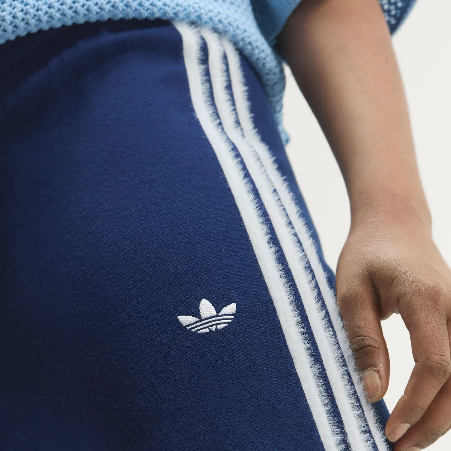 Женские спортивные брюки прямого кроя Knit Firebird Track Pant Adidas Originals, темно-синий/белый — фото 3