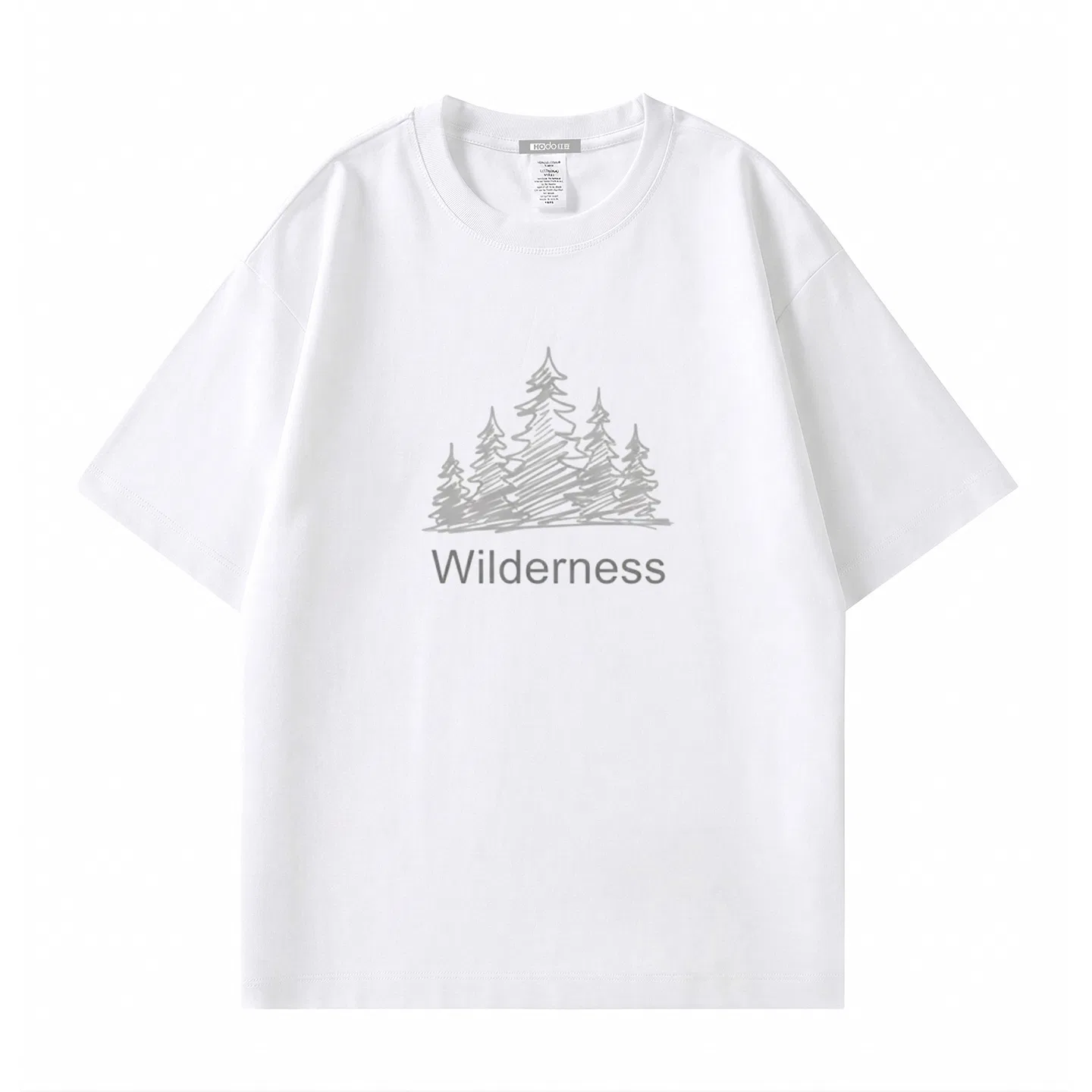 Детская футболка хлопковая с коротким рукавом Simple Solid Color Short-Sleeve T-Shirt Red bean, Белый