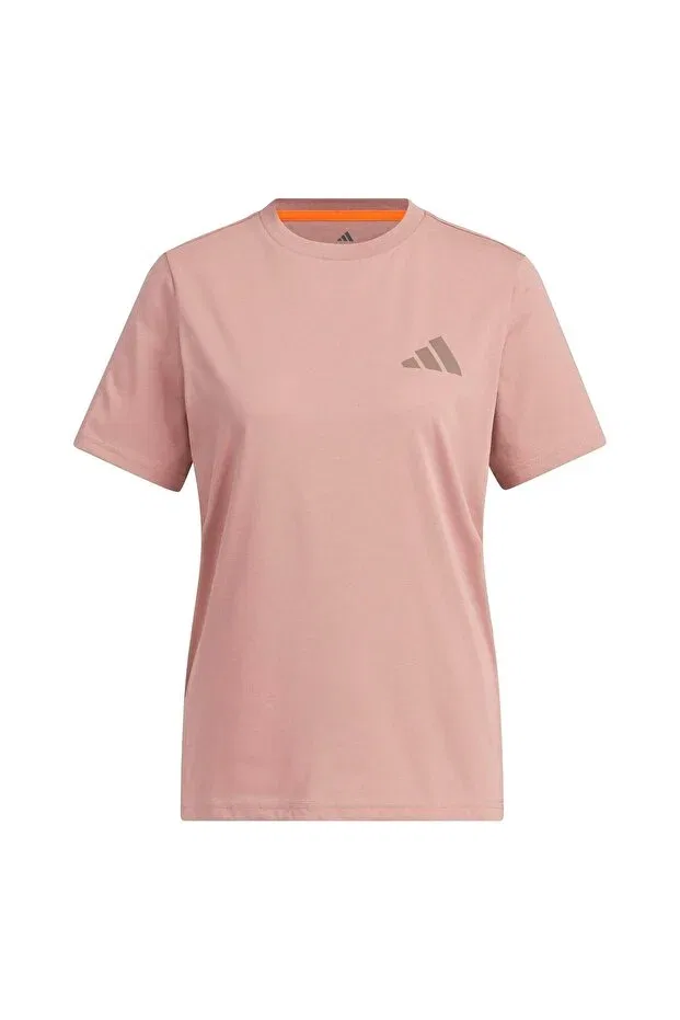 Женская спортивная футболка с принтом Adidas, Pink — фото 4