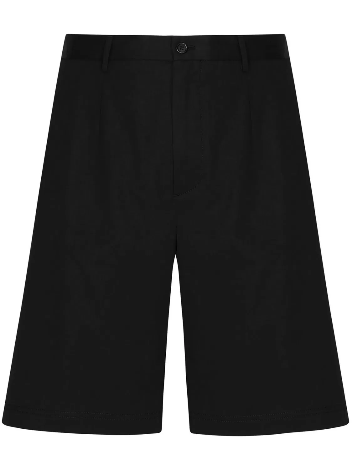Шорты из хлопка с логотипом Dolce & Gabbana, черный