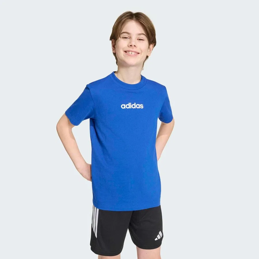 Детская футболка с коротким рукавом adidas Essentials, Синий — фото 3