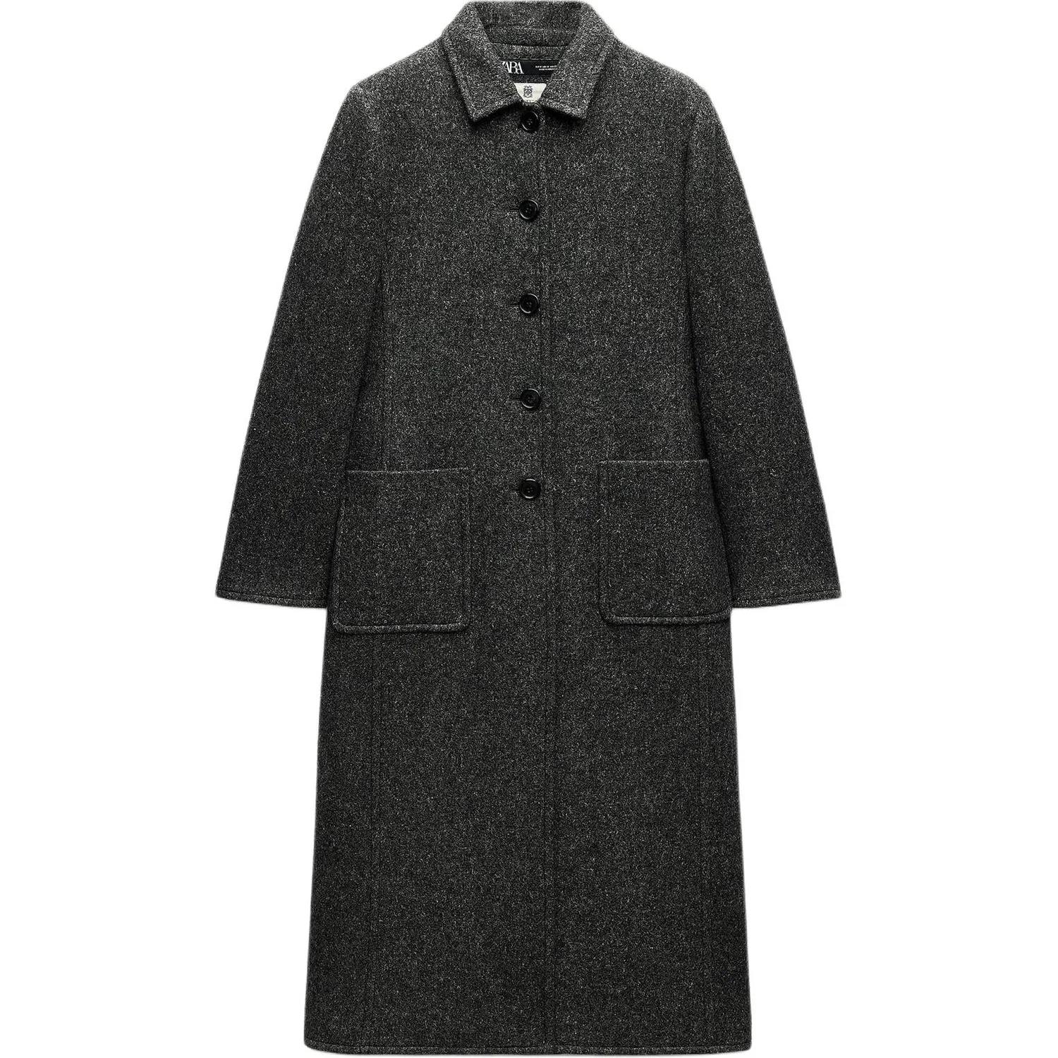 Женское пальто из серии ZW с серым цветом, ZARA