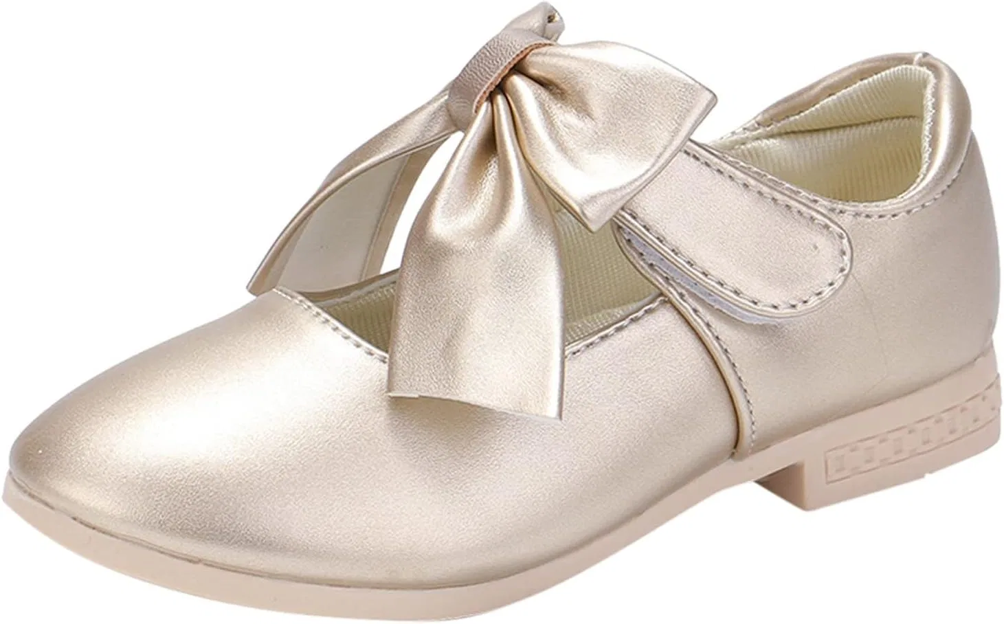 Детские балетки для девочек с бантом Mary Jane Flats, Gold