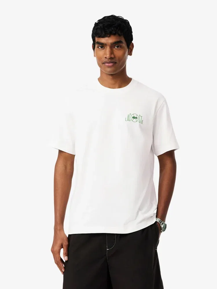 Футболка с графическим принтом LACOSTE TH2197, White — фото 3