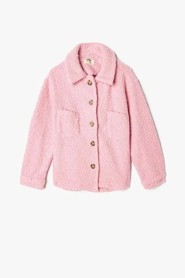 Розовая детская куртка 5wkg20003aw Koton Kids