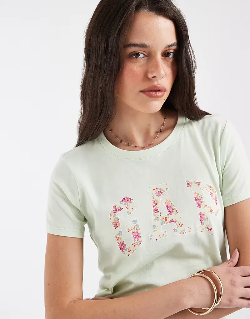 Классическая футболка Gap с логотипом, зеленого