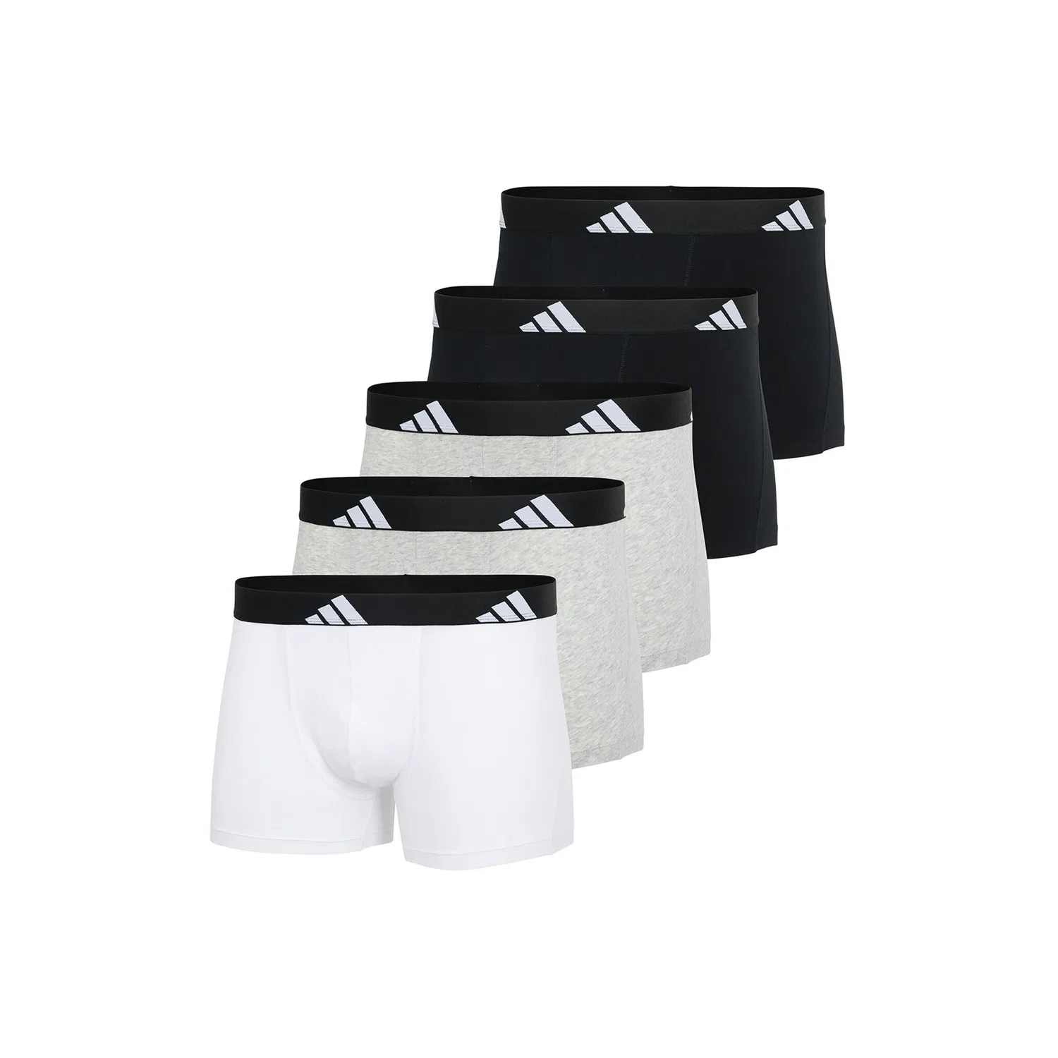 Мужские боксеры 5-pack с логотипом Adidas Originals, Black/White/Gray