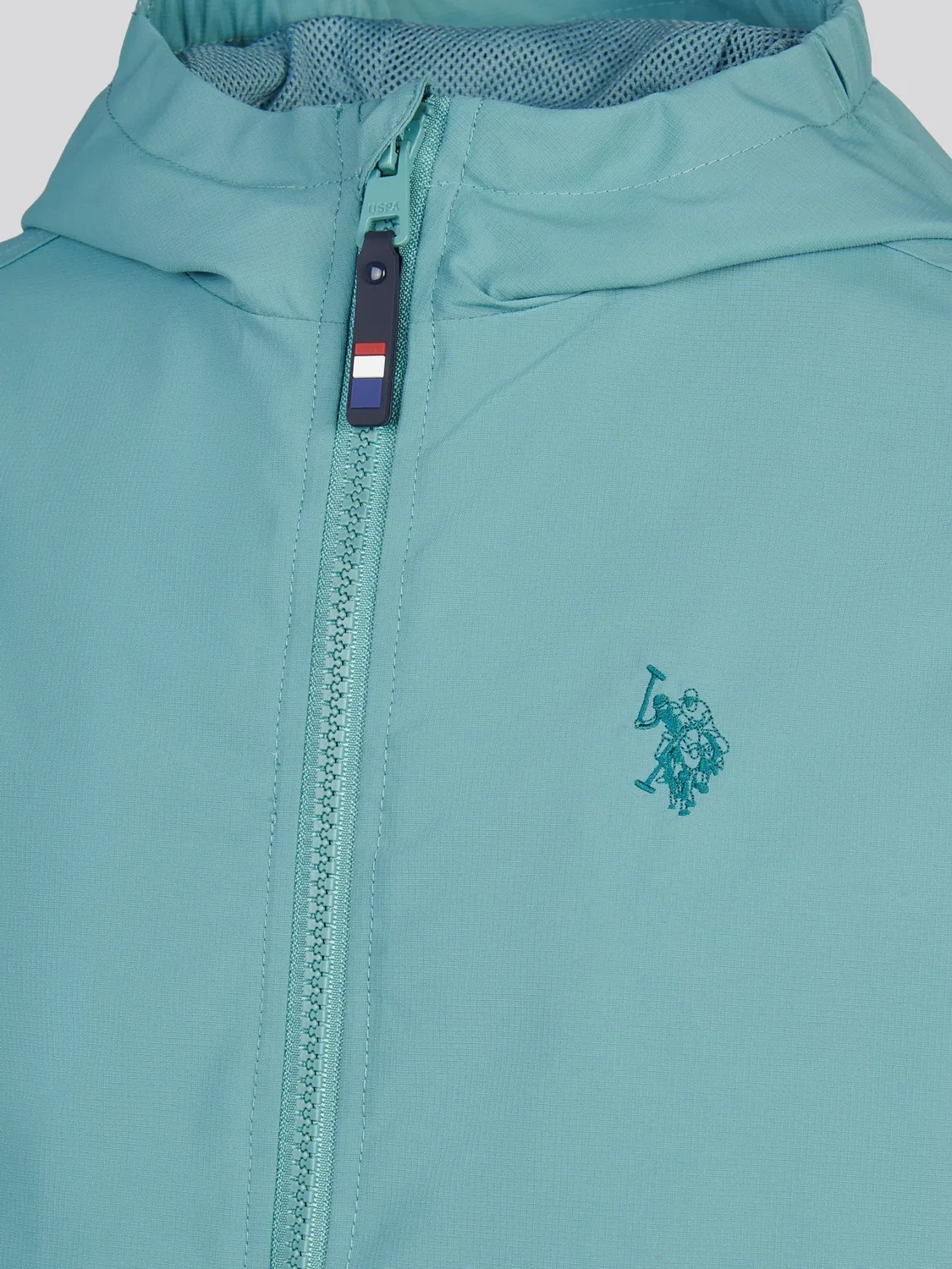 Ветровка капюшоном U.S. Polo Assn., бирюзовый — фото 4