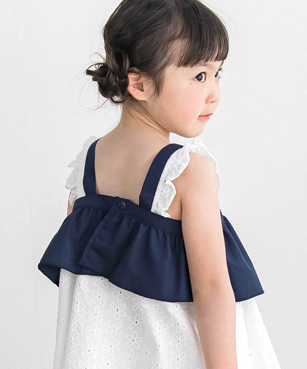 Детское платье-комплект с кружевом и болеро BeBe Petits Pois Vert, Blue — фото 4