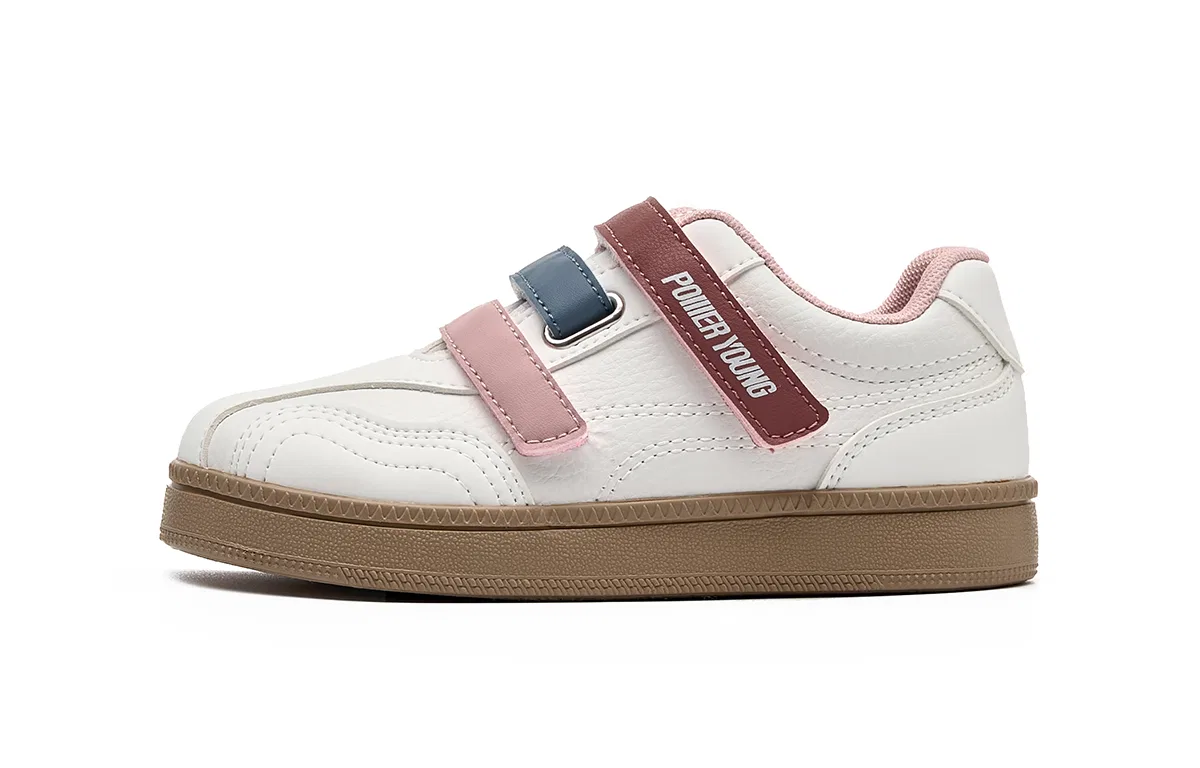Детские кроссовки для скейтбординга с закрытым носком HLA, White Pink