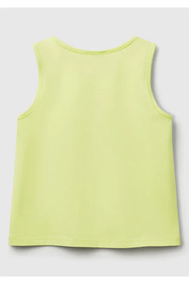 Детское нижнее белье для девочек с принтом Girl'S yellow glitter benetton logo printed undershirt United Colors Of Benetton, Sari — фото 2