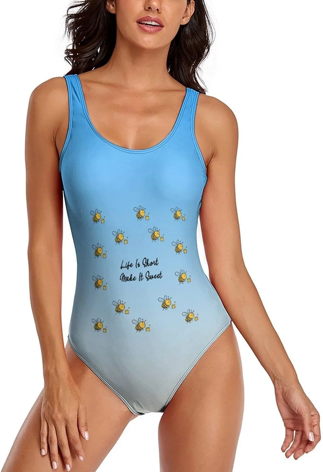 Женский слитный купальник для спорта и тренировок Arcticbird, Bee Motif 2