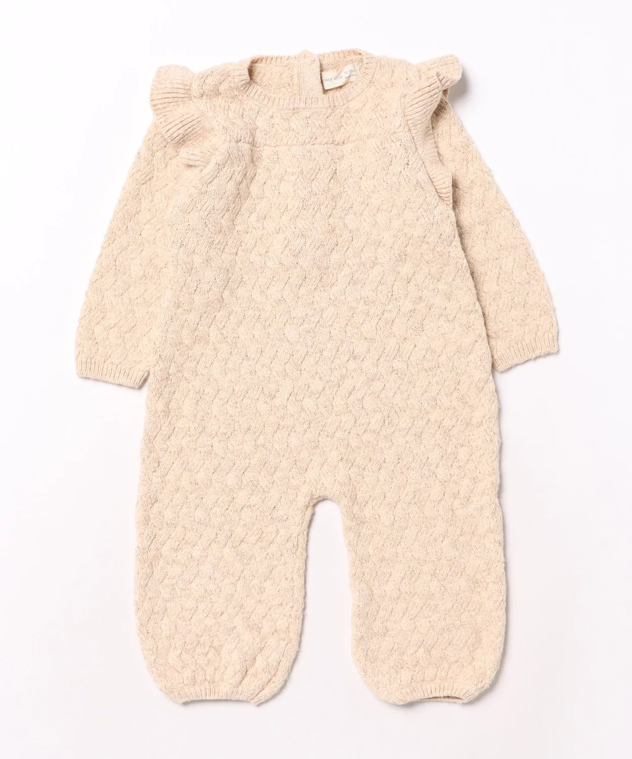 Детский боди-комбинезон с длинным рукавомQuincy Mae Long Sleeve Mira Knit Romper, Ivory