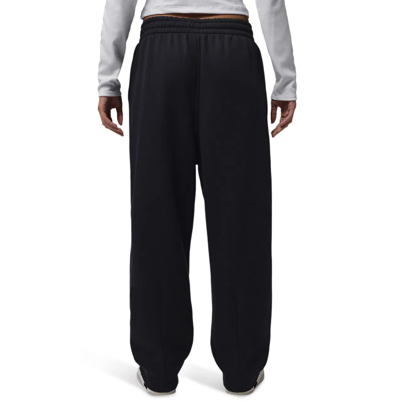 Женские брюки с широкой штаниной из футера Jordan Brooklyn Fleece, Black — фото 2