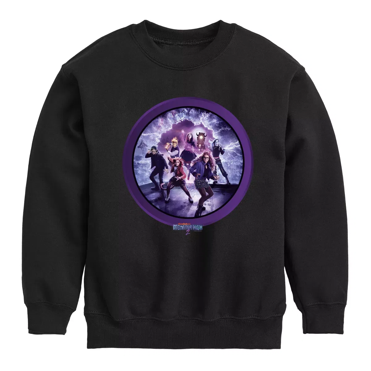 Детский свитшот с принтом Fall Into The Portal Mattel, Black