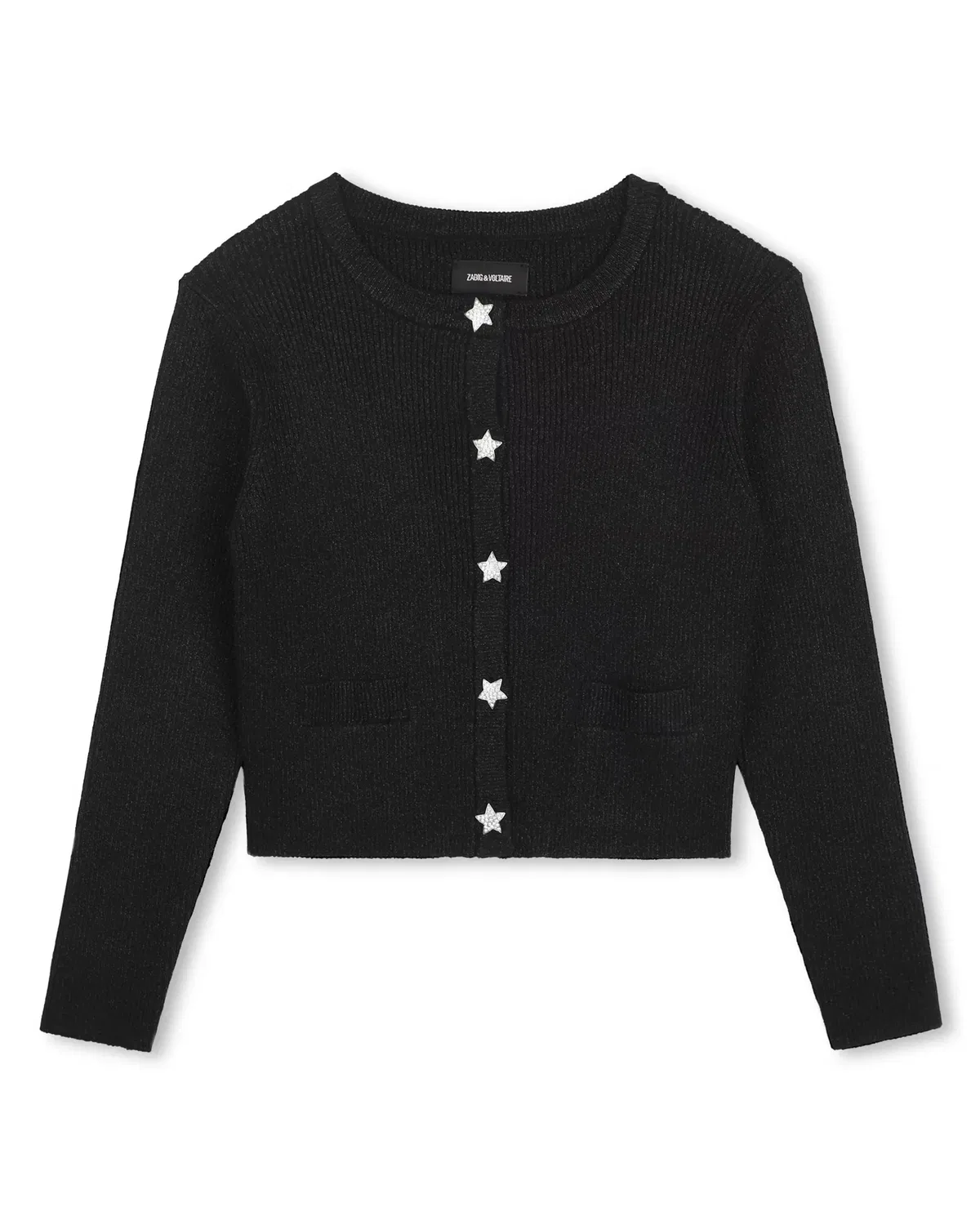 Детский кардиган с блестящими нитями Zadig & Voltaire, Negro