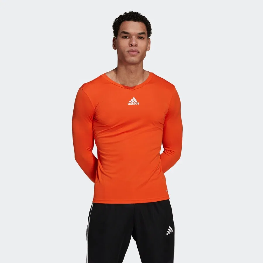 Футболка ADIDAS PERFORMANCE Performance Shirt 'Team Base' темно-оранжевого цвета — фото 3