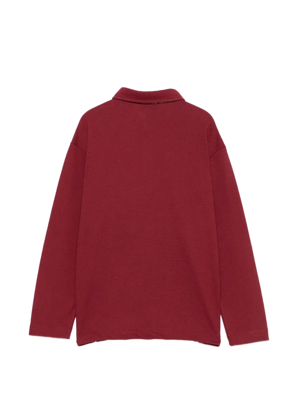 Поло с длинными рукавами и нашивкой Pegaso Etro Kids, красный — фото 2
