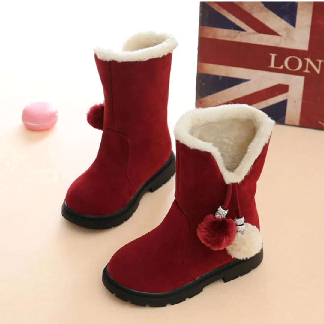 Детские зимние сапоги для девочек с мехом Princess Mid Calf Booties Canyoule, Red — фото 3