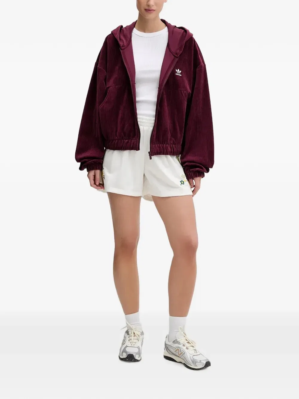 Худи Essentials на молнии Adidas, красный