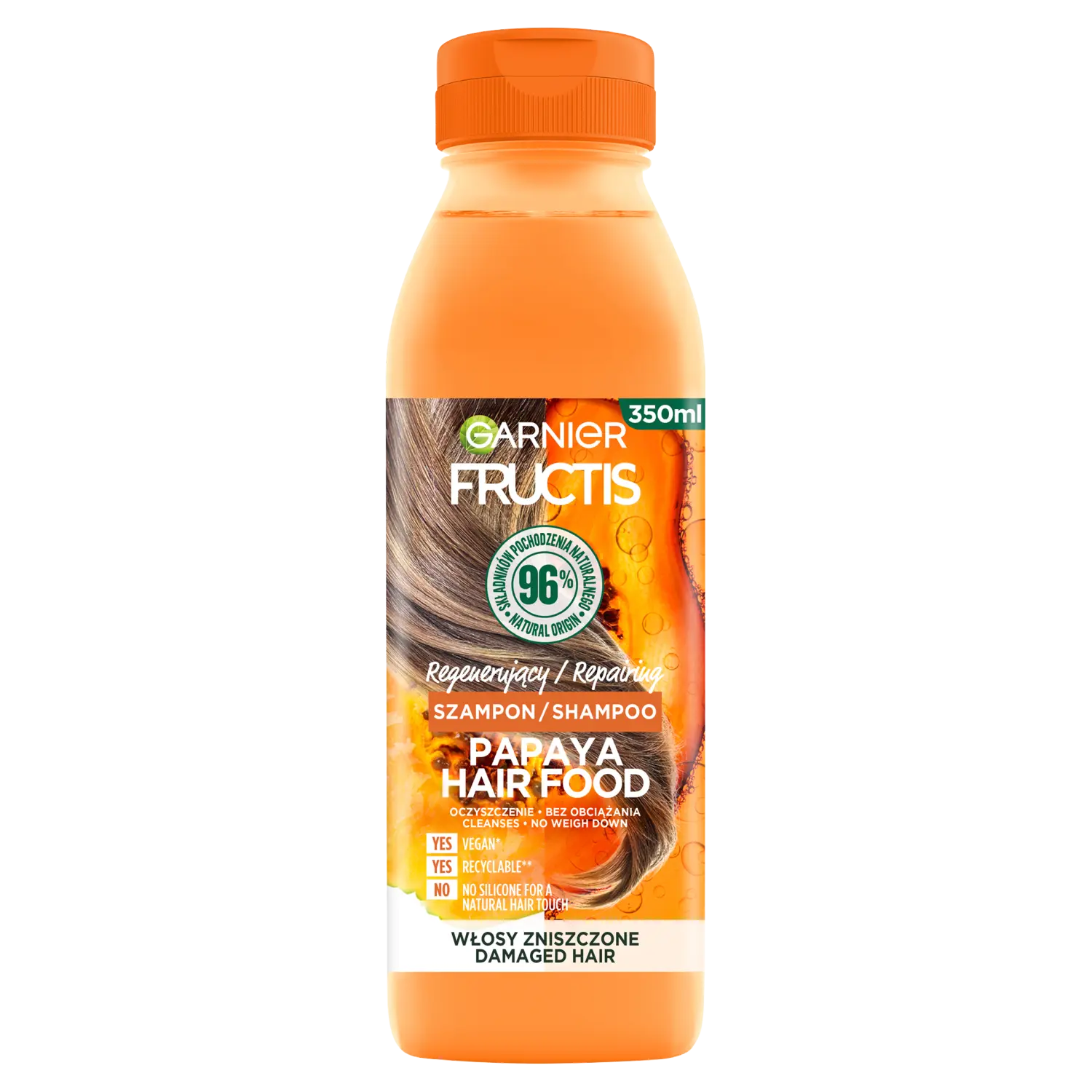 

Garnier Fructis Papaya Hair Food регенерирующий шампунь для волос, 350 мл