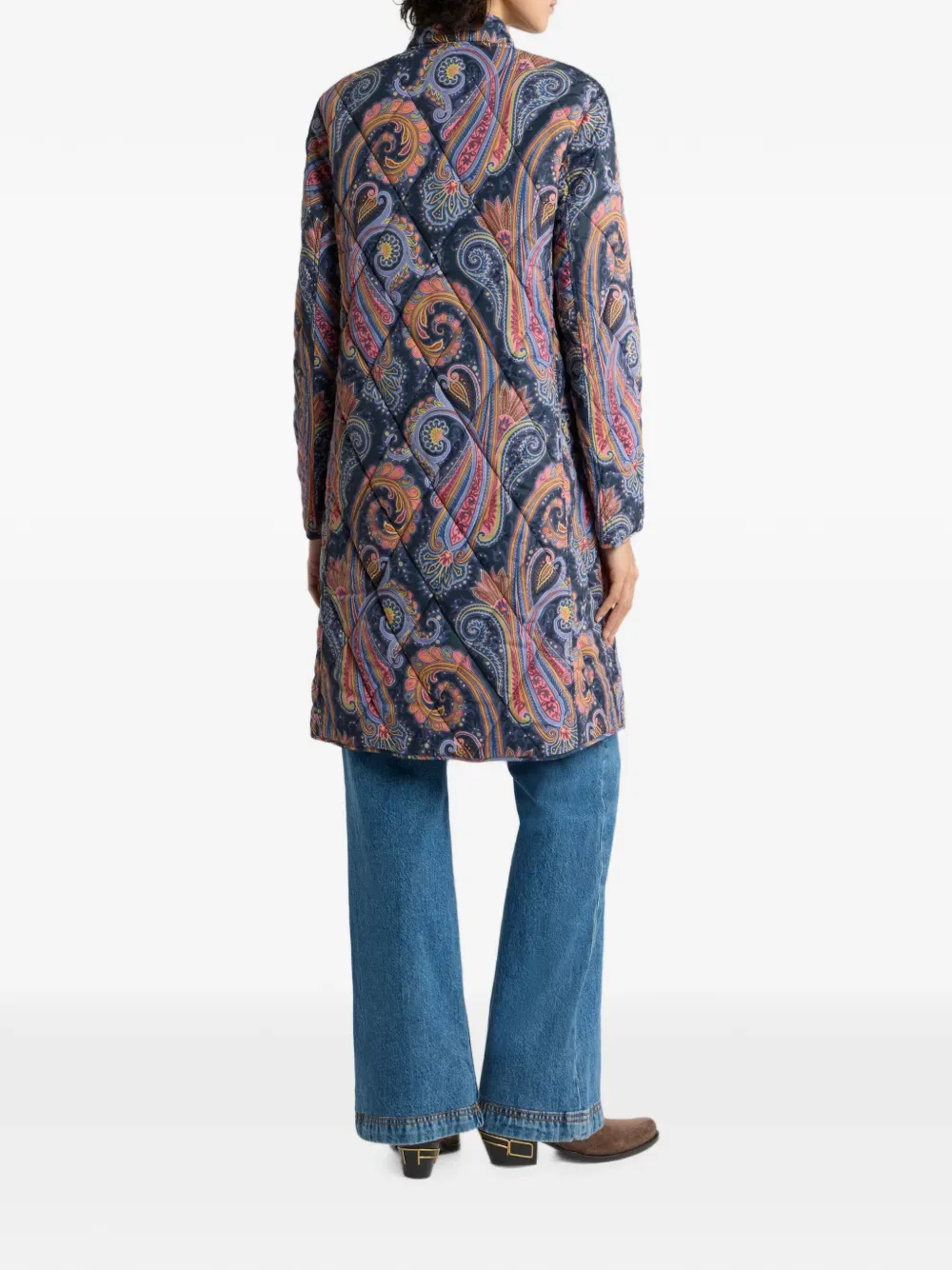 Пальто однобортное Etro, синий — фото 3