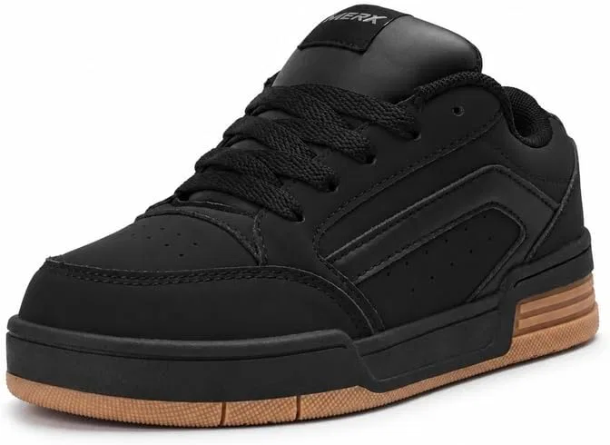 Детские кроссовки для мальчиков на шнуровке GEERX Jay Boys Skate Sneakers, Bk Gum