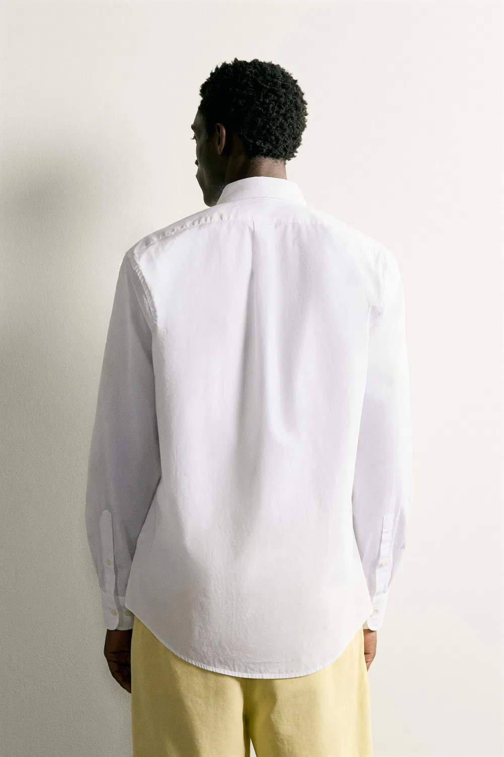 Хлопковая рубашка стандартного кроя ZARA, White — фото 3