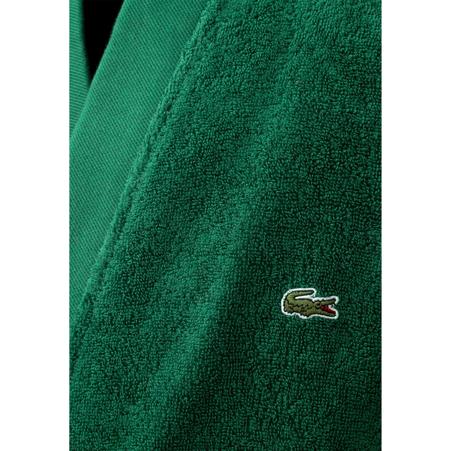 Халат Lacoste L DEFILE, с вышивкой крокодила, зеленый — фото 4