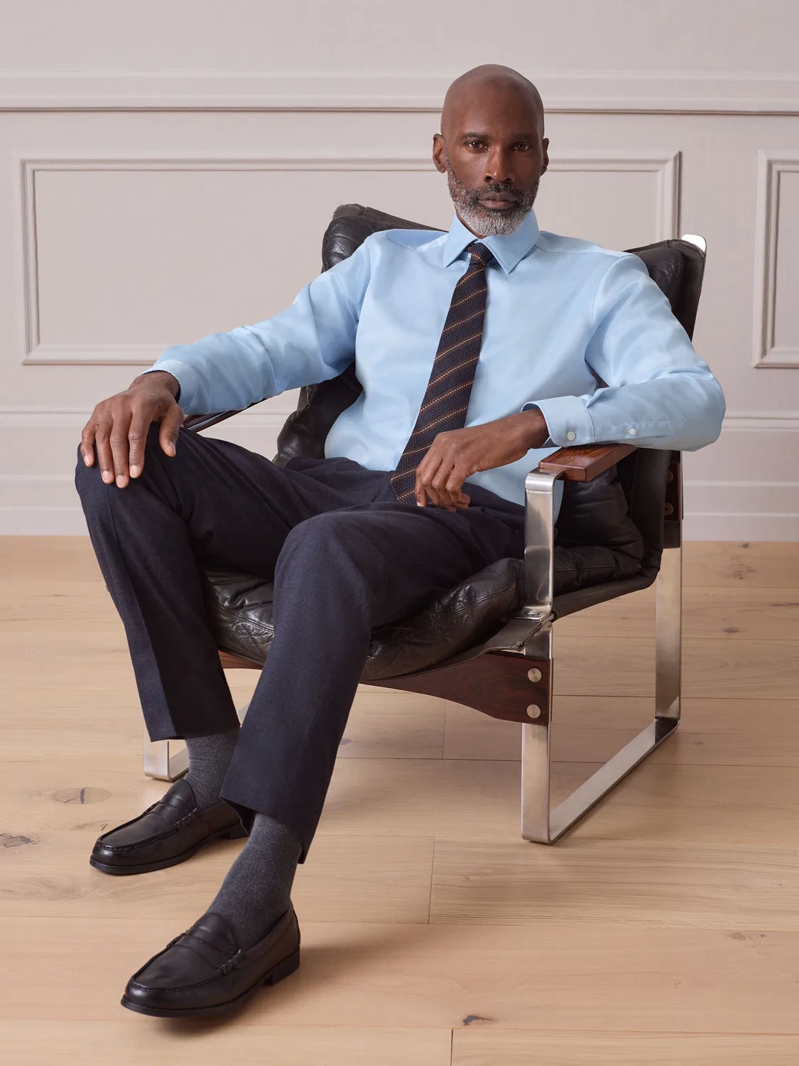 Рубашка с длинным рукавом, Slim Fit, Signature Next, светло-голубой — фото 2