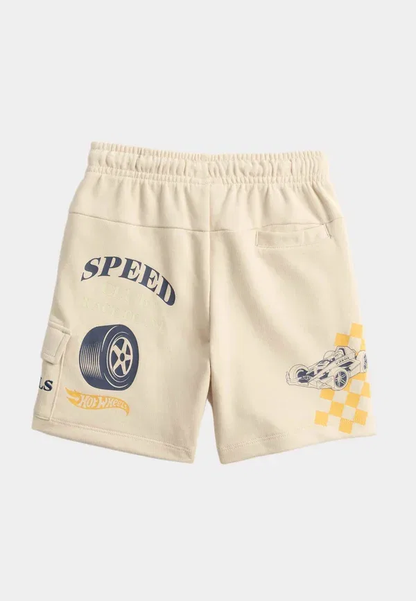 Брюки с принтом Hot Wheels Unisex tracksuit bottoms Marks & Spencer, cream, кремовый — фото 2