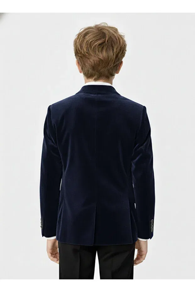 Детский пиджак для мальчиков вельветовый Sirri, Navy Blue — фото 2