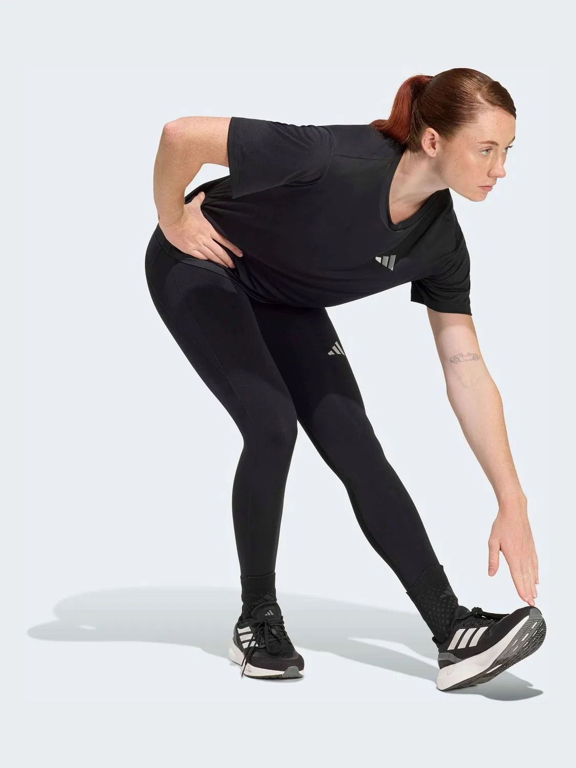 Леггинсы Run Essentials adidas, Black — фото 3