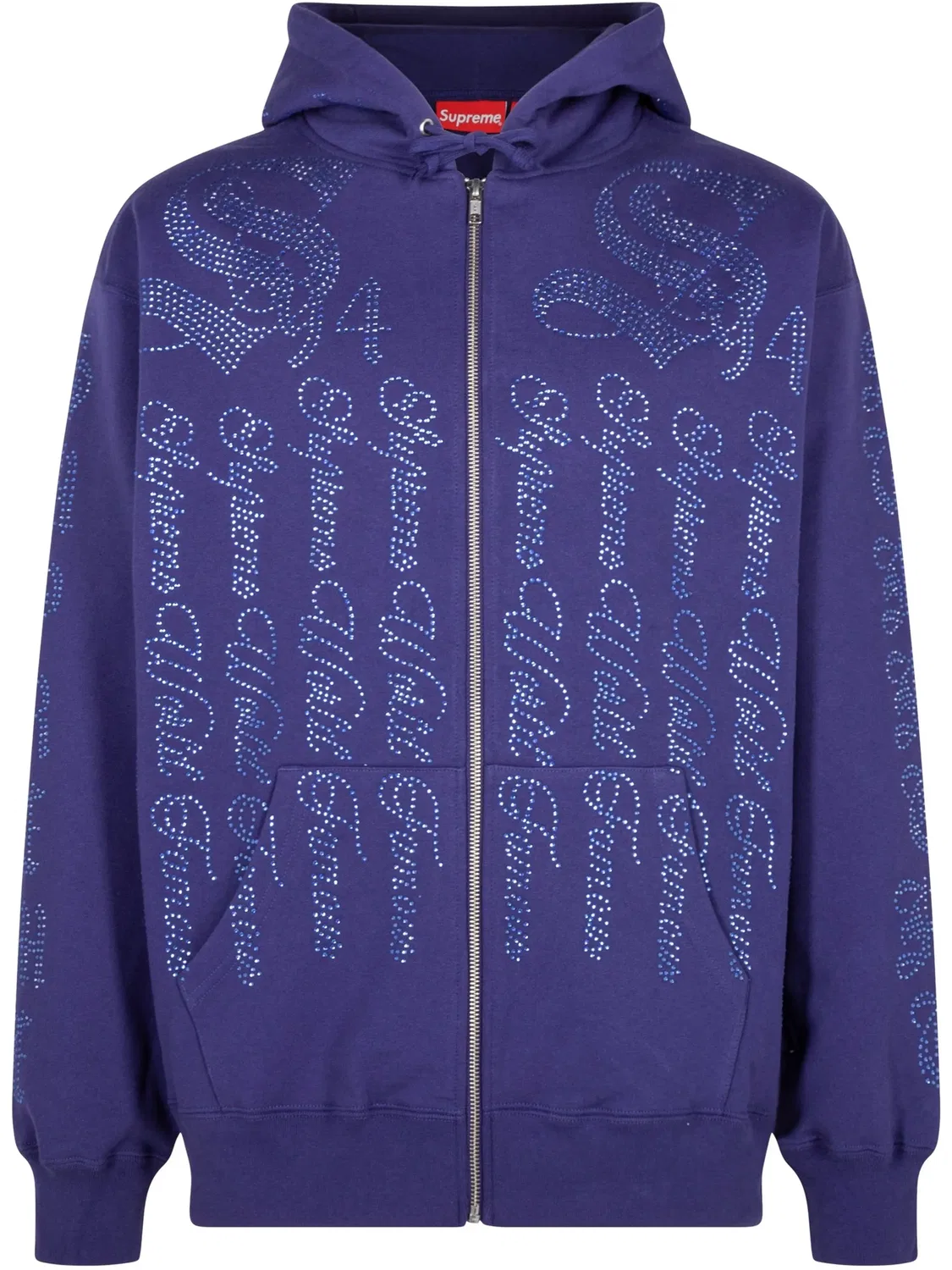 Supreme Толстовка на молнии "SS 22 Washed Navy"