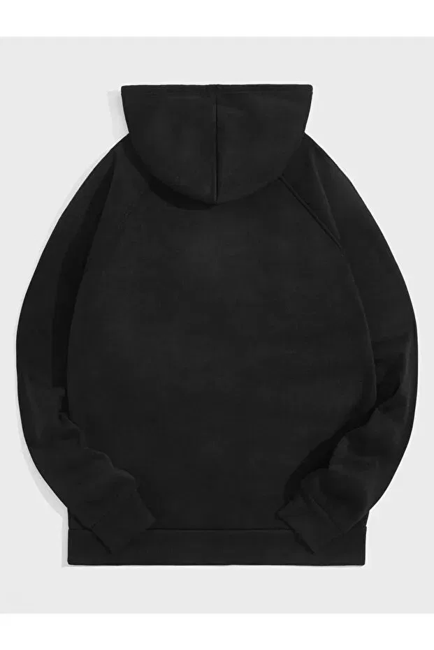 Детское худи для девочек с принтом Unisex football player printed hooded hoodie sweat Daxia, Black — фото 2