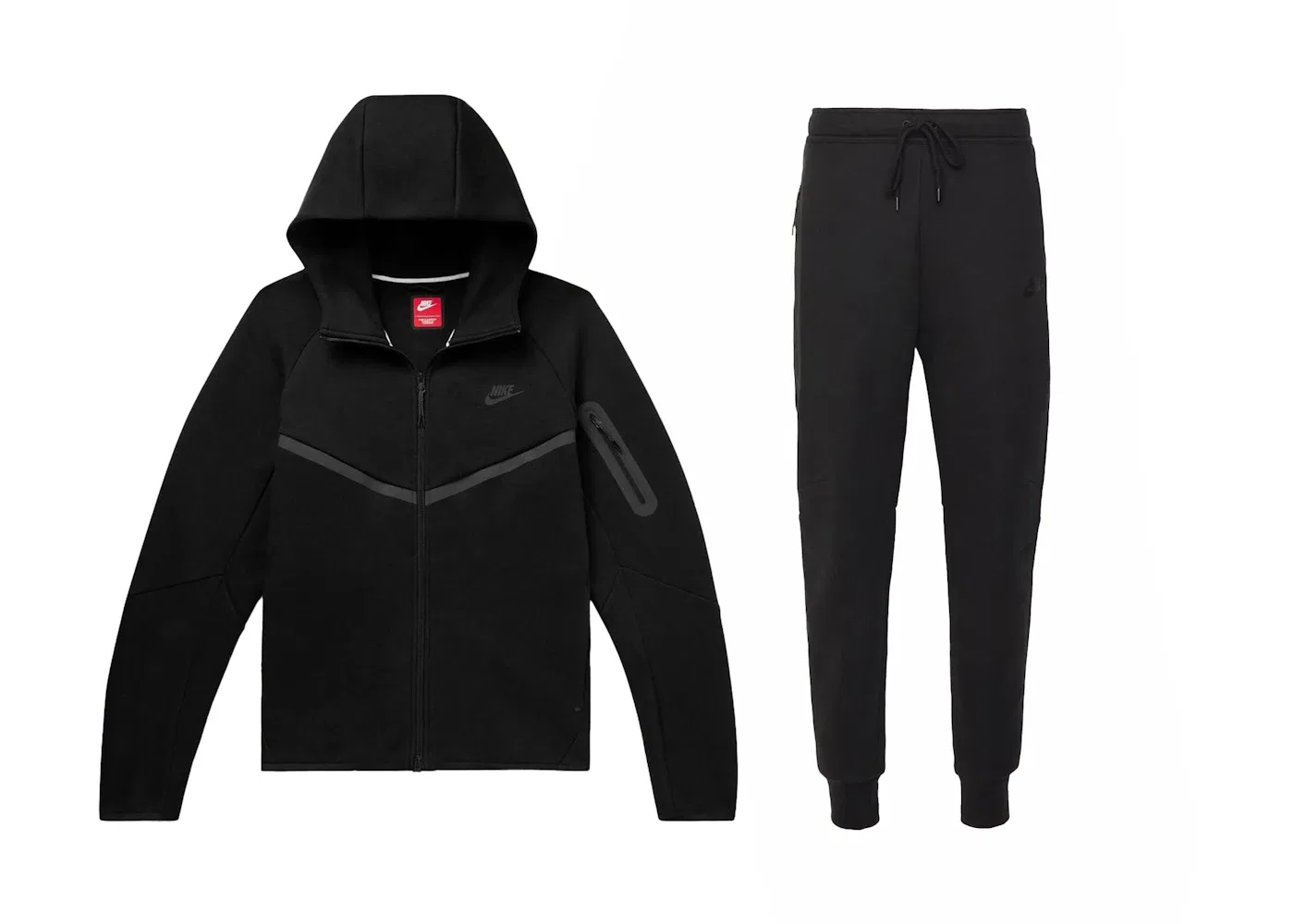 Мужской комплект с молнией из Tech Fleece Windrunner Nike, Black/Black