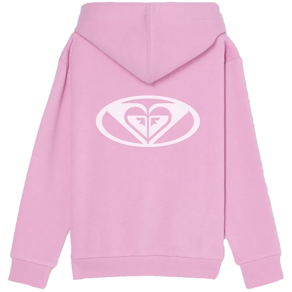 Детское худи для девочек с принтом Surf Feeling Roxy, Pink — фото 2
