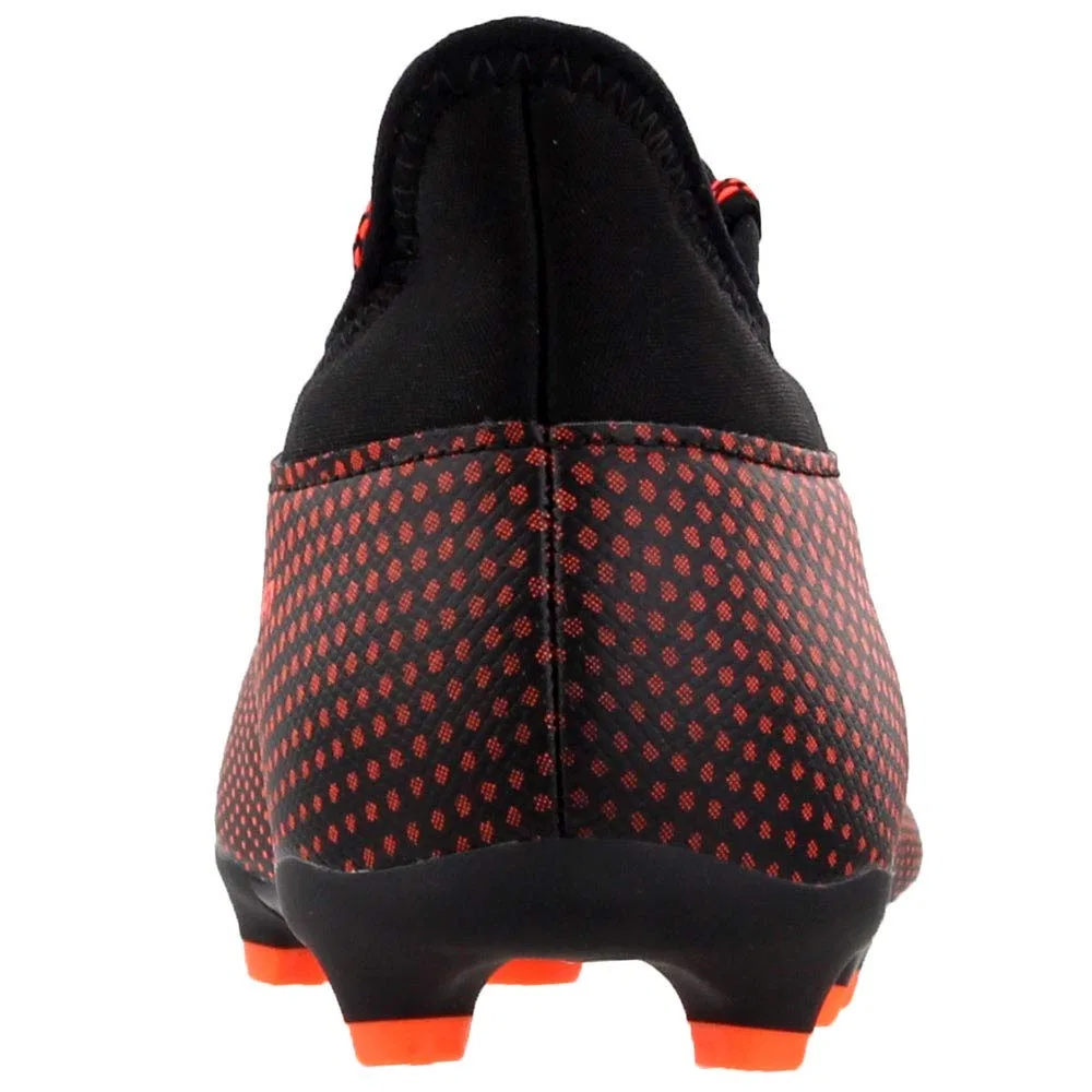Детские футбольные бутсы для мальчиков с длинным шнурком X 17.3 Fg J Adidas, Black Solar Red Solar Orange — фото 3