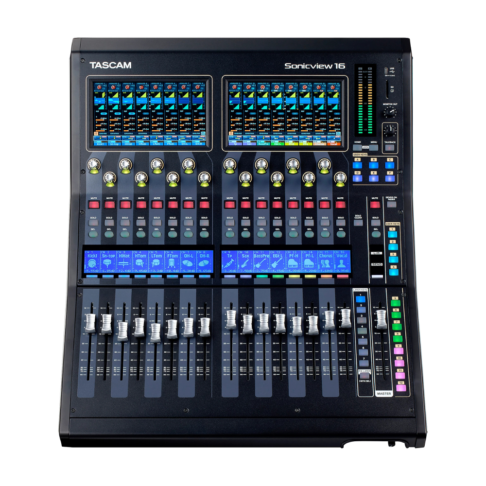 

TASCAM Sonicview 16XP 16-канальный многодорожечный записывающий и цифровой микшер